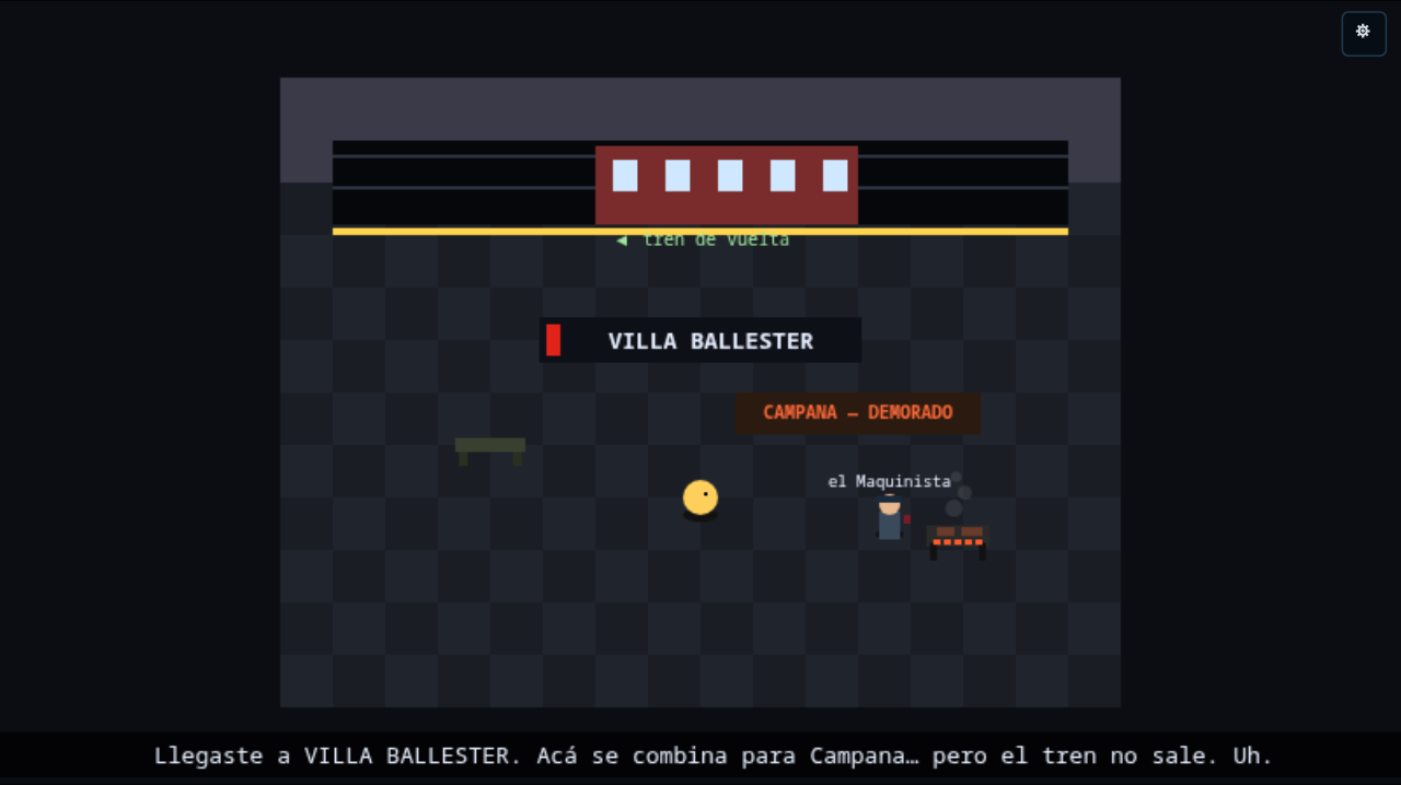 El andén de Villa Ballester: el maquinista con la parrilla, el asado, y el cartel Campana demorado